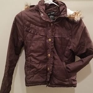 Brown hooded Jacket